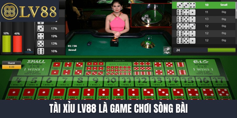 Tài xỉu LV88 là game chơi sòng bài
